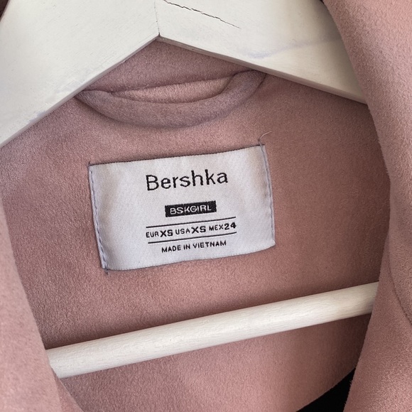 Bershka Pink Suede biker jacket - Picture 3 of 4
